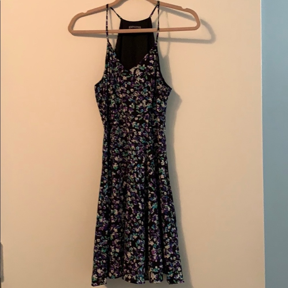 Little black floral dress